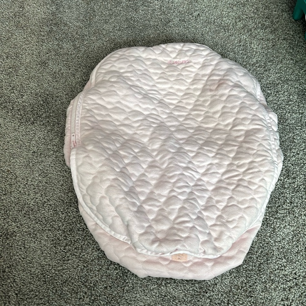 Carter’s car seat, cover, pink, soft and fuzzy on the inside